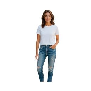 Kaari Blue Women's Flare Leg Jeans - Distressed Blue